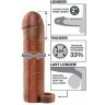 Коричневая насадка с кольцом Perfect 2 Extension with Ball Strap - 19 см.