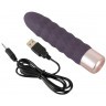 Фиолетовый мини-вибратор Elegant Diamond Vibe - 15 см.