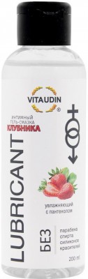 Интимный гель-смазка на водной основе VITA UDIN с ароматом клубники - 200 мл.