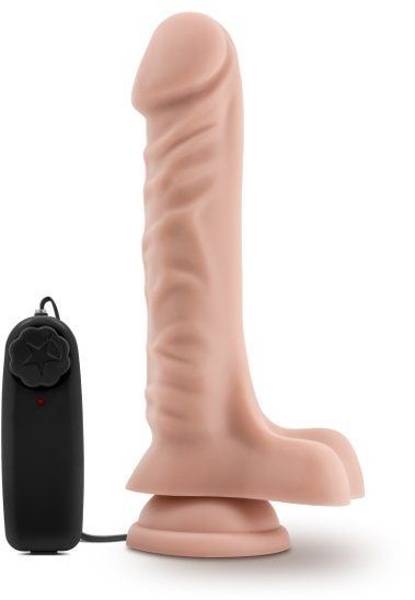 Телесный вибратор-реалистик Dr. James 9 Inch Vibrating Cock - 22,8 см.