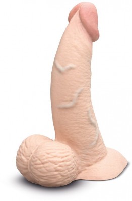 Телесный анальный фаллоимитатор Slipskin 6.5’’ Curved - 16,7 см.