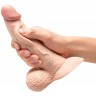 Телесный анальный фаллоимитатор Slipskin 6.5’’ Curved - 16,7 см.