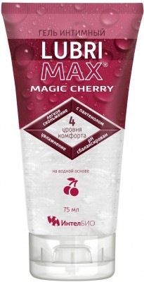 Интимный гель-смазка на водной основе Lubrimax Magic Cherry - 75 мл.