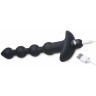 Черные анальные бусы с вибрацией и пультом ДУ 28X Remote Control Vibrating Silicone Anal Beads - 19 см.