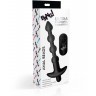 Черные анальные бусы с вибрацией и пультом ДУ 28X Remote Control Vibrating Silicone Anal Beads - 19 см.