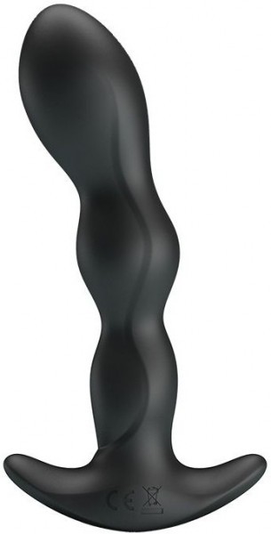Черный анальный стимулятор простаты с вибрацией Special Anal Massager - 14,5 см.