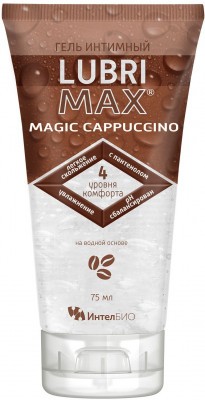Интимный гель-смазка на водной основе Lubrimax Magic Cappuccino - 75 мл.