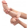 Телесный анальный фаллоимитатор Slipskin 10’’ Curved - 25 см.