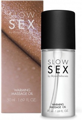 Съедобное cогревающее массажное масло Slow Sex - 50 мл.