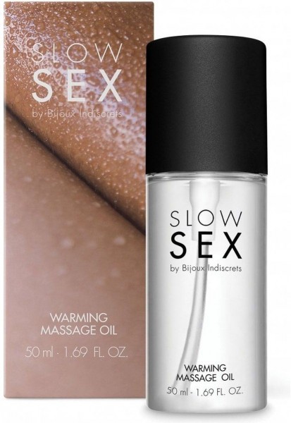 Съедобное cогревающее массажное масло Slow Sex - 50 мл.