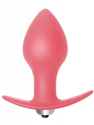 Розовая анальная вибропробка Bulb Anal Plug - 10 см.