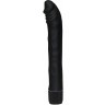 Чёрный вибромассажер-реалистик Rouge   Noir - 19 см.