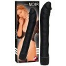 Чёрный вибромассажер-реалистик Rouge   Noir - 19 см.