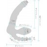 Фиолетовый безремневой страпон с пультом ДУ 7’’ Remote Control Strapless - 24 см.