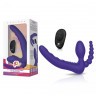 Фиолетовый безремневой страпон с пультом ДУ 7’’ Remote Control Strapless - 24 см.