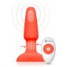 Оранжевая анальная пробка с эффектом римминга Rimming Plug - 15 см.