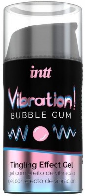 Жидкий интимный гель с эффектом вибрации Vibration! Bubble Gum - 15 мл.