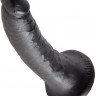 Чёрный фаллоимитатор с присоской 7  Cock - 17,8 см.