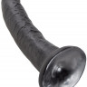 Чёрный фаллоимитатор с присоской 7  Cock - 17,8 см.