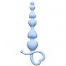 Голубая анальная цепочка Begginers Beads - 18 см.