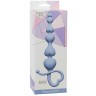 Голубая анальная цепочка Begginers Beads - 18 см.