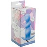 Голубая фигурная анальная вибропробка Spiral Anal Plug - 12 см.