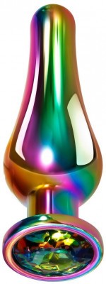 Радужная металлическая пробка Rainbow Metal Plug Medium - 11,1 см.