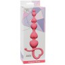 Розовая анальная цепочка Begginers Beads - 18 см.