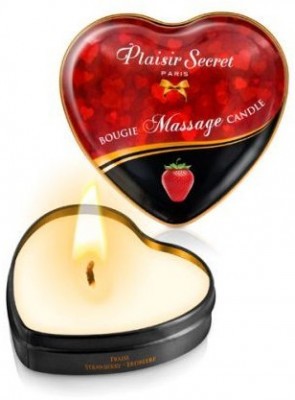 Массажная свеча с ароматом клубники Bougie Massage Candle - 35 мл.