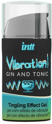 Жидкий интимный гель с эффектом вибрации Vibration! Gin   Tonic - 15 мл.