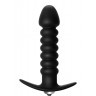Чёрная анальная вибропробка Twisted Anal Plug - 13 см.
