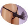 Черный податливый страпон Posable Partner Strap-On - 17,8 см.