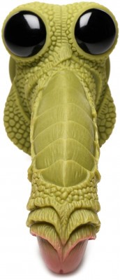 Фантазийный фаллоимитатор Swamp Monster Green Scaly Silicone Dildo - 23,9 см.