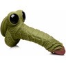 Фантазийный фаллоимитатор Swamp Monster Green Scaly Silicone Dildo - 23,9 см.