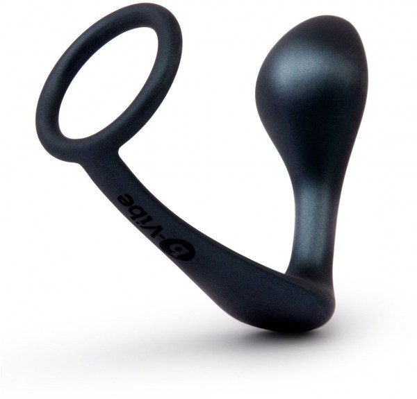 Черное эрекционное кольцо со стимулятором простаты Ringer Cock Ring   Plug