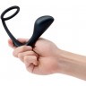 Черное эрекционное кольцо со стимулятором простаты Ringer Cock Ring   Plug