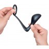 Черное эрекционное кольцо со стимулятором простаты Ringer Cock Ring   Plug