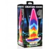 Фантазийный люминесцентный стимулятор-язык Unicorn Kiss Unicorn Tongue Glow-in-the-Dark Silicone Dildo - 21,3 см.