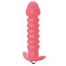 Розовая анальная вибропробка Twisted Anal Plug - 13 см.