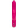 Розовый перезаряжаемый вибратор Rabbit Slimline Curve Rechargeable - 24 см.