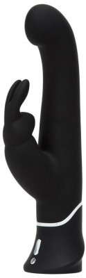 Черный вибратор-кролик G-Spot Stroking Vibrator - 24,2 см.