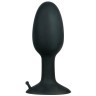 Полая анальная пробка с шариком Small Silicone Plug - 8 см.