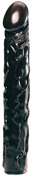 Чёрный фаллоимитатор BIG BONANZA 13 BLACK BUTT PLUG - 33 см.