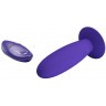Фиолетовый анальный вибростимулятор Remote Control Vibrating Plug Youth - 11 см.