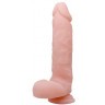 Телесный фаллоимитатор с присоской Super Dildo - 21 см.