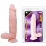 Телесный фаллоимитатор с присоской Super Dildo - 21 см.