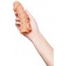 Телесная закрытая насадка с пупырышками Cock Sleeve 005 Size M - 15,6 см.