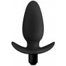 Черная анальная вибропробка Silicone Saddle Plug - 12,1 см.