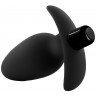 Черная анальная вибропробка Silicone Saddle Plug - 12,1 см.