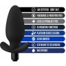 Черная анальная вибропробка Silicone Saddle Plug - 12,1 см.